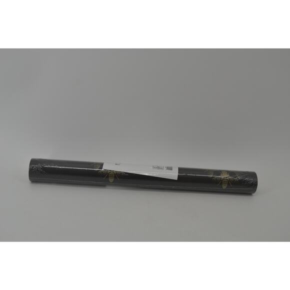 York Wall Honey Bee Gray Wall Paper ON1642 Gold Black 1 Roll - Picture 5 of 14